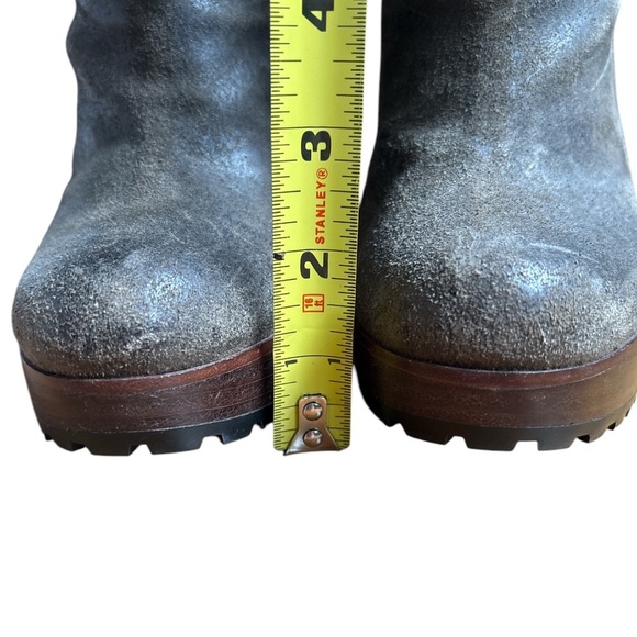 Modern Vintage Lace Up Green Suede Jenie Ankle Booties Size 6 - Picture 14 of 16